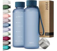 KIVY Drinking Bottle 650 ml [BPA-Free] Leak-Proof and Dishwasher Safe - Water Bottle for Children and Adults - Water Bottle Small - Small Drinking Bottle - Tritan Bottle Suitable for Carbonated