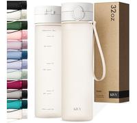 KIVY Flip Top Water Bottle (Cream White, 1000ml)