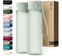 KIVY Flip Top Water Bottle (Light Green, 1000ml)