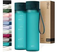 KIVY Flip Top Water Bottle (Petrol Green, 1000ml)
