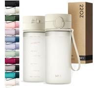 KIVY Flip Top Water Bottle (White Gold, 650ml)