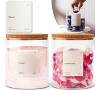 KIVY Laundry Glass Containers 2x64oz