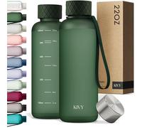 KIVY Slim Water Bottle 22oz [Lightweight & Shatterproof] - Reusable Tritan Water Bottle - Leak Proof Bottle for Women & Men - Water bottle no straw - Dishwasher Safe Water Bottle BPA Free