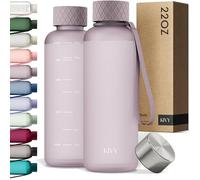 KIVY Slim Water Bottle 22oz [Lightweight & Shatterproof] - Reusable Tritan Water Bottle - Leak Proof Bottle for Women & Men - Water bottle no straw - Dishwasher Safe Water Bottle BPA Free - Purple