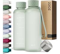KIVY Slim Water Bottle 22oz [Lightweight & Shatterproof] - Small Drinking Waterbottle - Tritan Bottle Without Straw for School, Sport & Travel - Drinking Bottle Dishwasher Safe, BPA Free - Sage Green