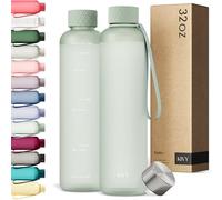 KIVY Slim Water Bottle 32oz [Lightweight & Shatterproof] Fits Backpack & Cupholder for Travel, Sports, School, Gym - Sage green water bottle no straw - Gym water bottle screw top - Dishwasher Safe