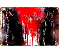 KIVYYB Hatfields Mccoys Poster Vintage Tin Sign for Bar Cafe Office Home Wall Decor Gift 12 X 8 inch