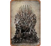 KIVYYB The Iron Throne Game Poster Metal Plaque Tin Sign,Vintage Metal Pub Club Cafe bar Home Wall Art Decoration Poster Retro 8x12 inches