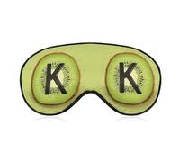 Kiwi Art Pattern Travel Eye Mask Blackout Eye Mask for Sleeping Airplane Eyemask with Adjustable Strap Sleep Masks for Women Men Soft Night Blindfold Eyemask