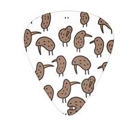 Kiwi Bird Cute Guitar Plectrums Classical Triangle Bass Acoustic And Electric Guitar Plectrums For Guitarists 12 Pieces