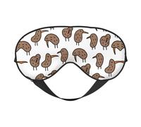 Kiwi Bird Cute Print Soft Eye Mask â€“ Elastic Nighttime Shade, Light-Proof Blindfolds for Plane, Yoga, Travel