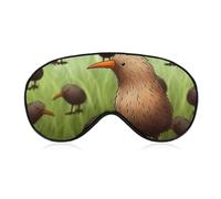 Kiwi Bird Cute Sleep Mask Comfort Travel Eye Masks with Adjustable Elastic Strap Soft Funny Block Light Sleep Eye Cover for Side Sleeper for Nap Men Women Gift