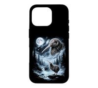 Kiwi Bird Howling at Moon 90's Retro Case for iPhone 16 Pro
