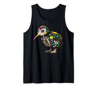 Kiwi Bird Mexican Sugar Skull Calavera Viva Mexico Party Tank Top