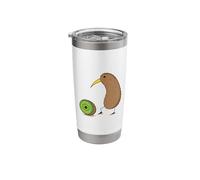 Kiwi Bird with a Sliced Kiwi Fruit Stainless Steel Insulated Tumbler