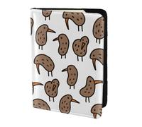 Kiwi Birds Cute Print Passport Holder for Travel,Wallet Case RFID Blocking Leather Card Slot Protector