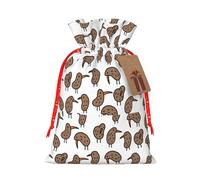 Kiwi Birds Cute Printing 1 Pc Christmas Bag With Drawstring For All Adults To Give Presents Halloween