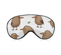 Kiwi Birds Cute Sleep Mask Soft Comfortable Eye Mask with Adjustable Strap Eye Cover Eye Shade for Men Women Work Travel