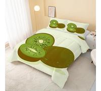 Kiwi Coverless Duvet Single 7.5 Tog, Fruit Soft Hypoallergenic Quilt for Kids Boys Girls, Modern Lightweight Comforter Set for All Seasons, Easy Care Bedding Single Bed Size Q&172