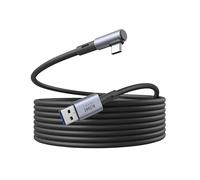 KIWI design Link Cable Accessories 3m with CableClip Compatible with Quest 3/2/1/Pro, and Pico 4, High Speed PC Data Transfer, USB 3.0 to USB C Cable for VR Headset