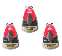 Kiwi Express Shoe Shine Sponge, 0.2 Black (Pack Of 3)