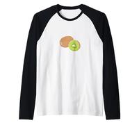 Kiwi Fresh Healthy Vegan Fruit Raglan Baseball Tee