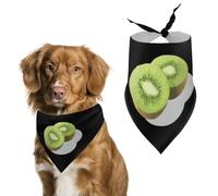 Kiwi Fruit Cut Bandanas for Dogs Triangle Pet Bibs