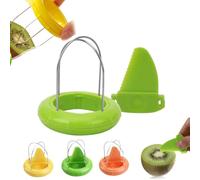 Kiwi Fruit Peeler,2-in-1 Kiwi Lemon Dragon Fruit Cutter Peeler,Detachable Fruit Digging Core Twister,Kiwi Slicer Peeler Scooper,Stainless Steel Digging Core Slicer,Kitchen Peeled Fruit separator Tool