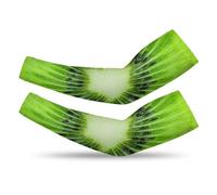 Kiwi Fruits Slice UV Sun Protection Arm Sleeves -Fit Cooling Arm Sleeves for Men, Women - Ideal for Sports & Outdoor Activities M