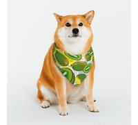 Kiwi Fruits Summer Pattern Dog Bandanas, Comfortable Cotton Triangle Bibs Scarfs for Dogs Or Cats, Cute Pet Kerchief for Small Medium Large Dogs-Large