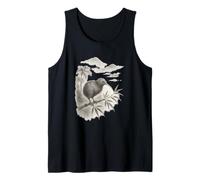 Kiwi Ink Wash Bamboo Scene Tank Top