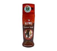KIWI INSTANT WAX SHOE POLISH, RICH COLOUR SHINE 75ML WITH SPONGE APPLICATOR - Brown Colour