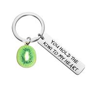 Kiwi Keychain You Hold the Kiwi to My Heart Keychain Kiwi Charm Jewelry for Kiwi Fruit Lovers (Hold the Kiwi eu)