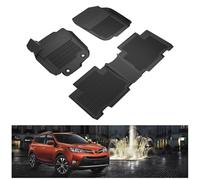 KIWI MASTER Floor Mats Compatible for 2013-2018 Toyota RAV4 Non-Hybrid All Weather 1st & 2nd Black Row Liners Full Set