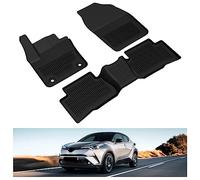 KIWI MASTER Floor Mats Compatible for 2018 2019 2020 Toyota C-HR All Weather Protector Mat Liners Front Rear 2 Row Seat TPE Slush Liner Black PT206-1C160-20