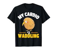 Kiwi My Cardio is Waddling Flightless Bird Humor T-Shirt