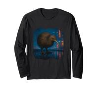 Kiwi Night City Neo Noir Art Long Sleeve T-Shirt