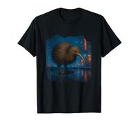 Kiwi Night City Neo Noir Art T-Shirt