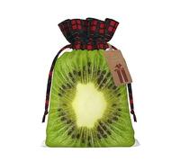 (Kiwi Slice) Christmas Drawstring Gift Bags Fabric Gift Bags Goodie Bags For Xmas Party Wedding Party Birthday Diy M