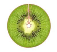 Kiwi Slice Print Christmas Tree Skirt,New Year Winter Christmas Tree Decoration,Suitable For Family Parties
