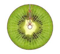 Kiwi Slice Print Christmas Tree Skirt,New Year Winter Christmas Tree Decoration,Suitable For Family Parties