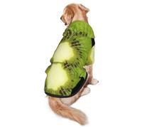 Kiwi Slice Print Dog Hoodie Pet Sweatshirt, Warm, Soft And Breathable Hooded Clothes For Medium To Large Dogs, Easy-To-Wear Design, For Winter And Fall