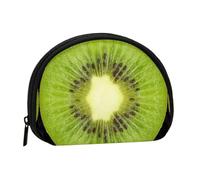 Kiwi Slice Print Portable Mini Storage Bag Shell Shaped Wallet Small Coin Wallet Shell Storage Bag