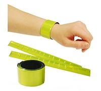 Kiwi Star Reflector Strap Reflective Bracelet Neon Yellow Pack Of 2 - Reflector Strip Light Arm Leg Jogging Bicycle Motorcycle and Children Safety Autumn Winter Twilight Dark