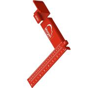 Kiwi Vision® Morgan Square Red 8-inch: Single Motion Measuring & Marking, Centerline Mark, Tongue is 1 1/2, Pencil Holder, 1 1/2 Mark for Openings, Imperial and Metrics, Tape Measure Mount