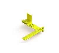 Kiwi Vision® Morgan™ Square Yellow 8-inch: Single Motion Measuring & Marking, Centerline Mark, Tongue is 1 1/2, Pencil Holder, 1 1/2 Mark for Openings, Imperial and Metrics, Tape Measure Mount