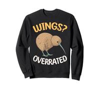 Kiwi Wings Overrated Flightless Bird Humor Sweatshirt