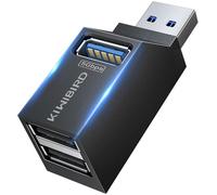 KiWiBiRD Double USB Adapter, USB Splitter, Mini USB Hub, Extension Adapter