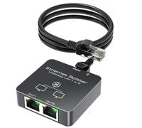 KiWiBiRD Ethernet Splitter 1 to 2 Ethernet Cable Splitter RJ45 Splitter | 1000Mbps Internet Lan Network Switch 2 Port for Cat 8 7 6 5e 5 Cable Compatible with Gaming PC Laptop PS5 Xbox Router TV Box