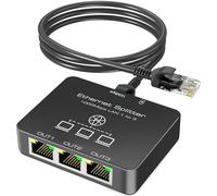 KiWiBiRD Ethernet Splitter 1 to 3, RJ45 Lan 1000Mbps Internet Gigabit
